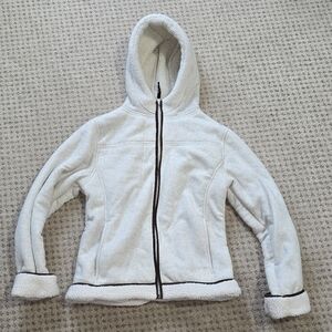 TNF sherpa lined hooded jacket